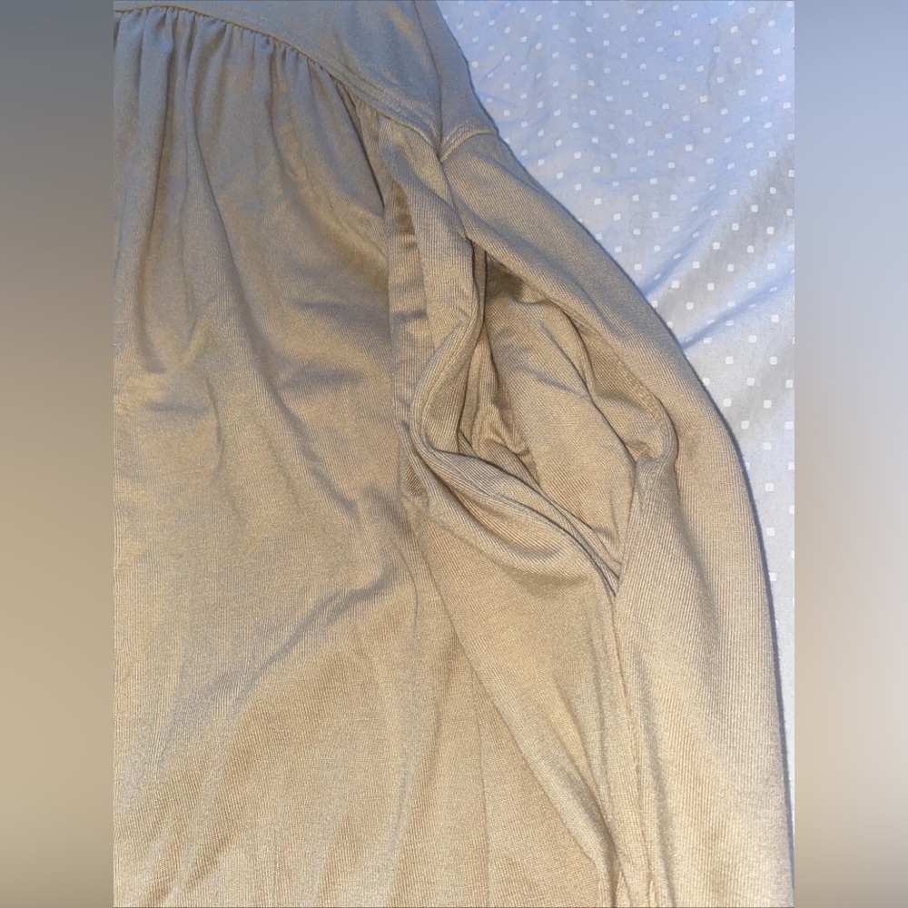 Free People Free-est Mora Drop Waist One Piece Jumpsuit Taupe Size S New Pockets - Picture 11 of 12